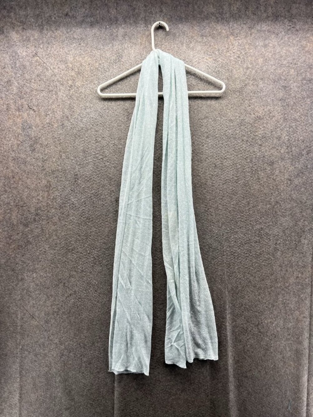 Eileen Fisher Scarf Womens OS Green Solid Linen Knit Rectangle Summer Spring